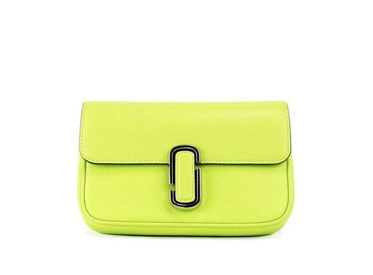 The J Marc Green Glow Smooth Leather Shoulder Crossbody Handbag