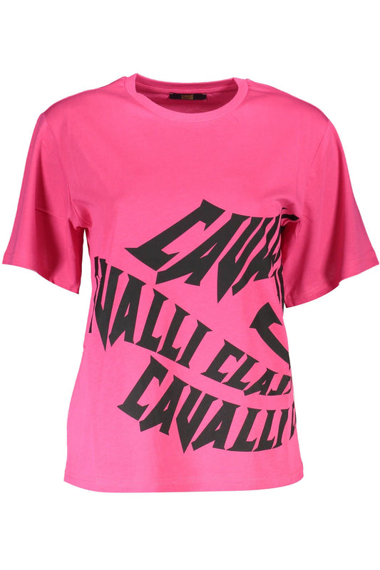 Pink Cotton Women T-Shirt