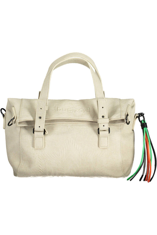 White Polyethylene Women Handbag