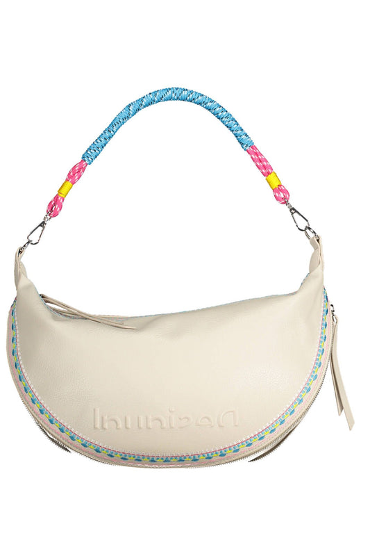 White Polyethylene Women Handbag