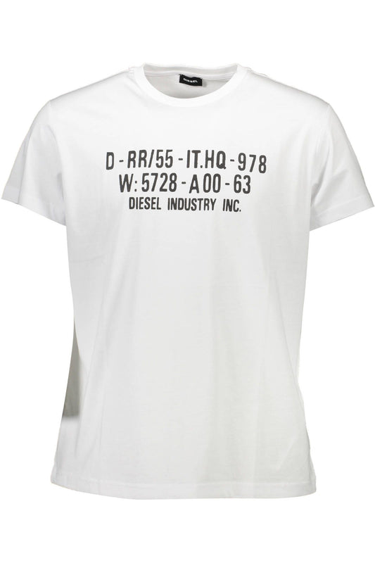 White Cotton Men T-Shirt