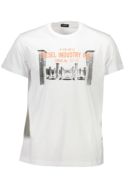 White Cotton Men T-Shirt