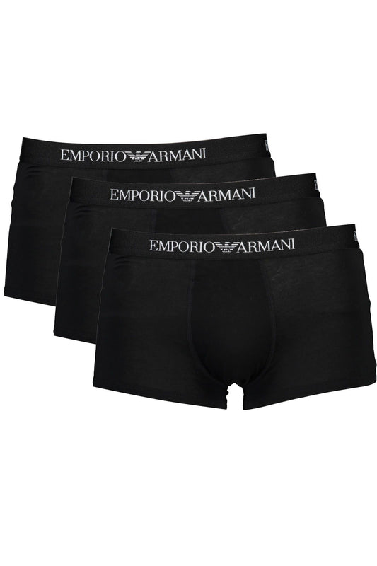 Black Cotton Men Trunk