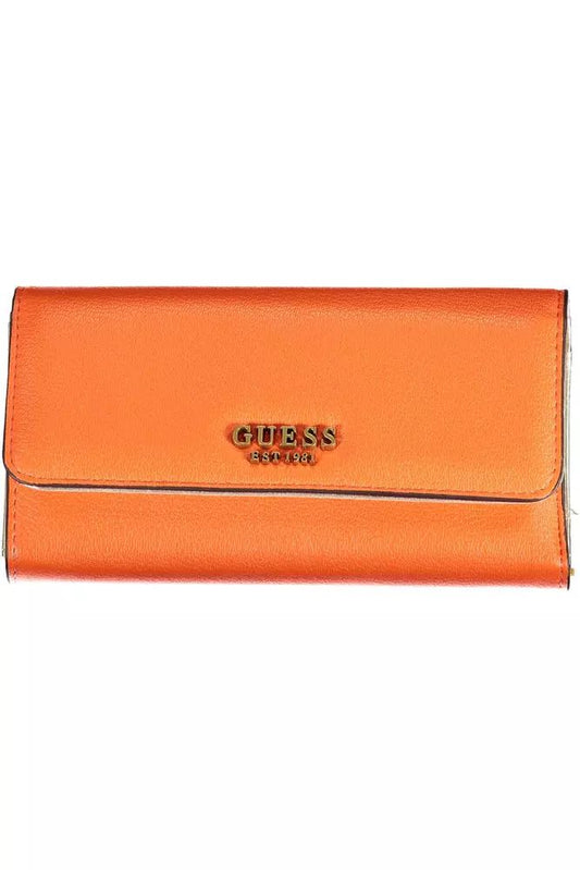 Orange Polyethylene Women Wallet