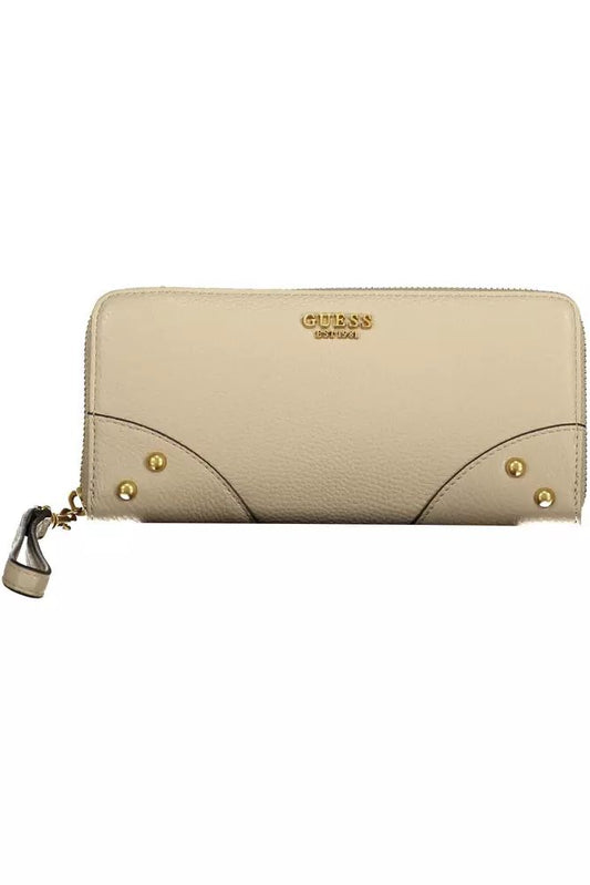 Beige Polyethylene Women Wallet