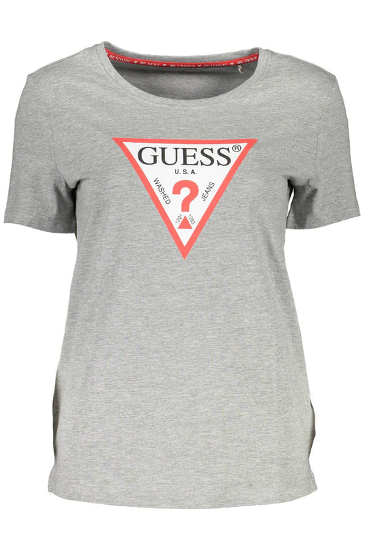 Gray Cotton Women T-Shirt