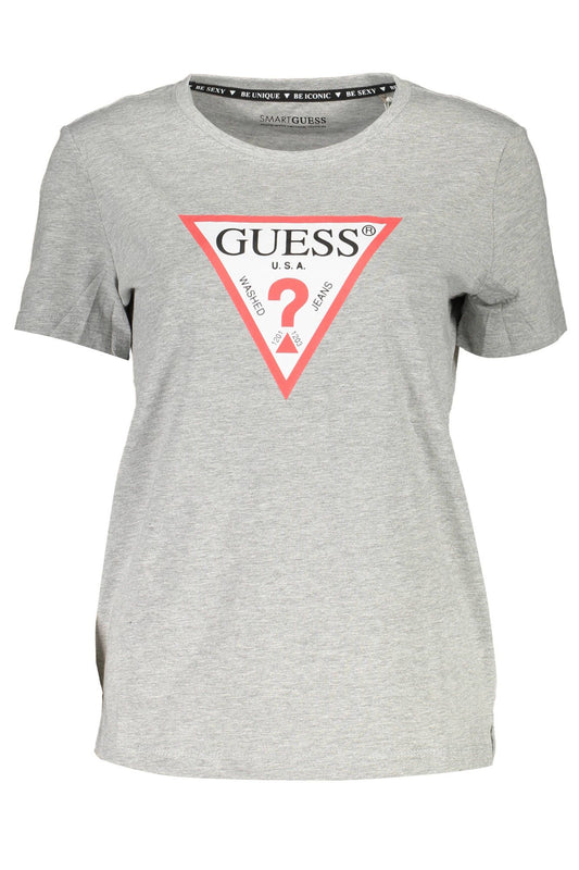 Gray Cotton Women T-Shirt