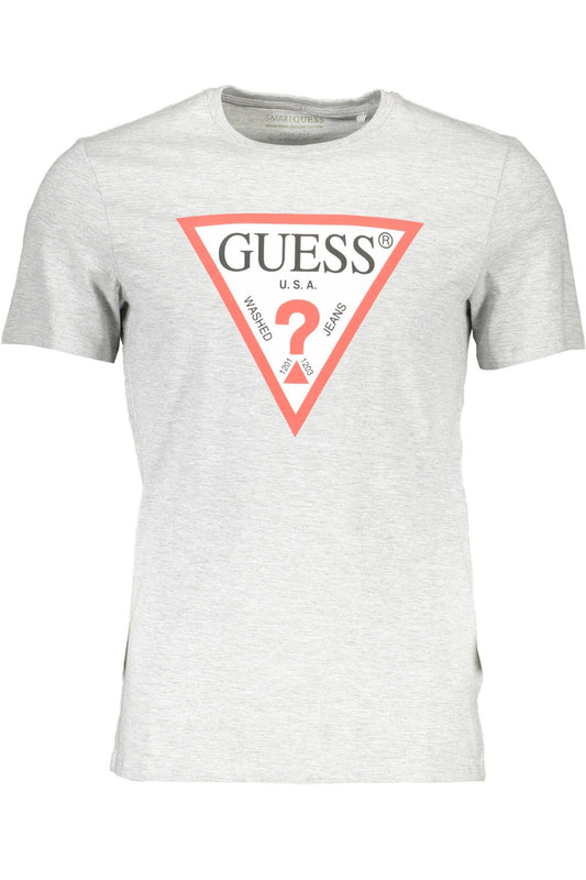 Gray Cotton Men T-Shirt