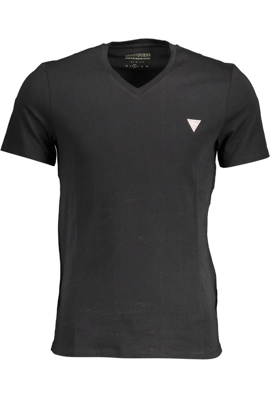 Black Cotton Men T-Shirt