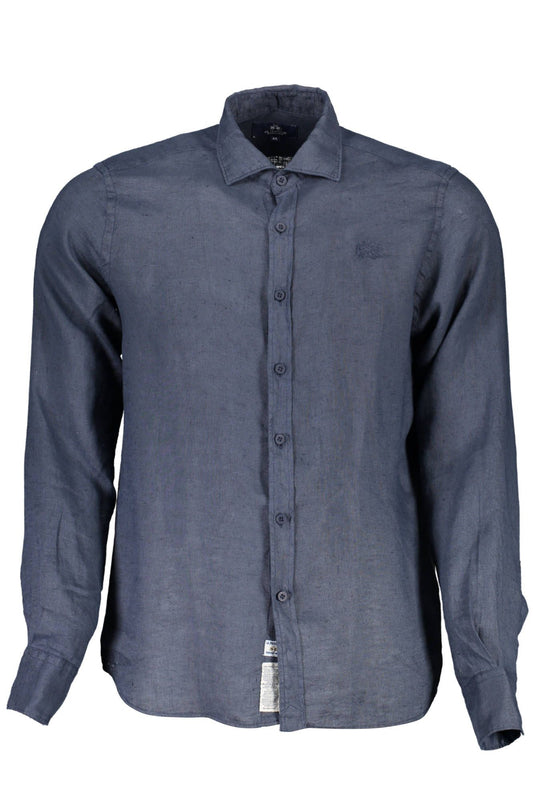 Blue Linen Men Shirt