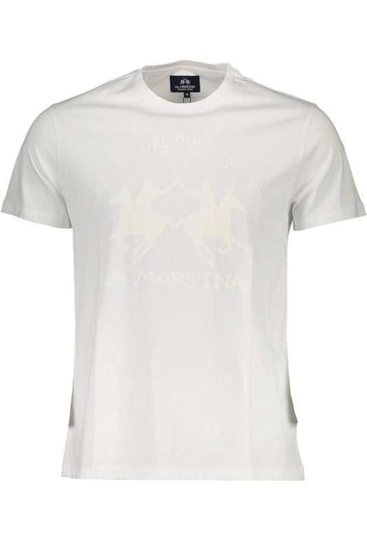 White Cotton Men T-Shirt