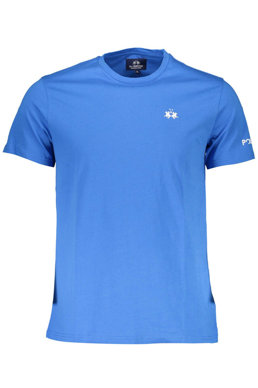 Blue Cotton Men T-Shirt