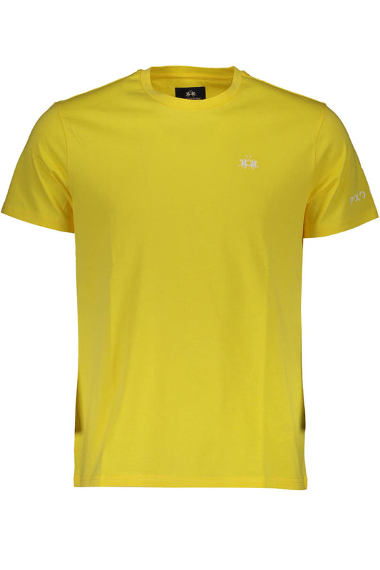 Yellow Cotton Men T-Shirt