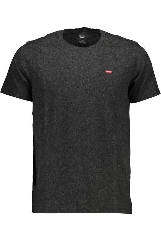 Gray Cotton Men T-Shirt