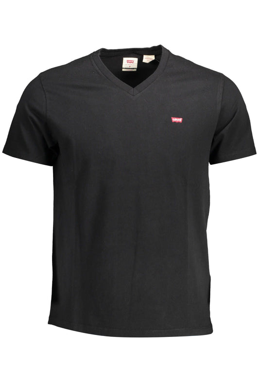 Black Cotton Men T-Shirt