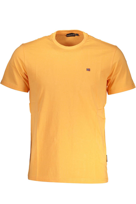 Orange Cotton Men T-Shirt