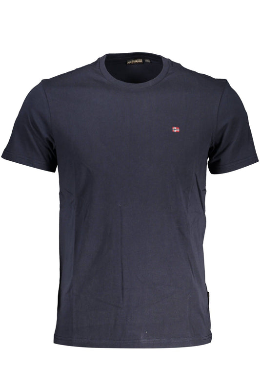 Blue Cotton Men T-Shirt