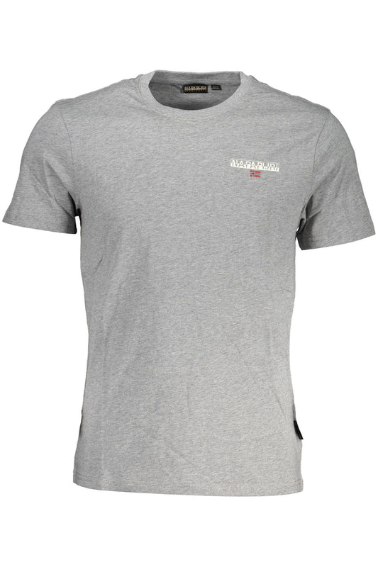 Gray Cotton Men T-Shirt