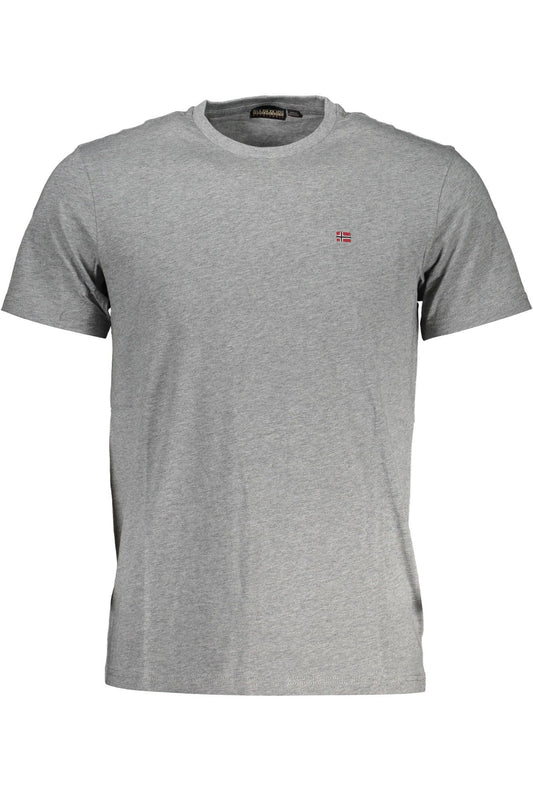 Gray Cotton Men T-Shirt