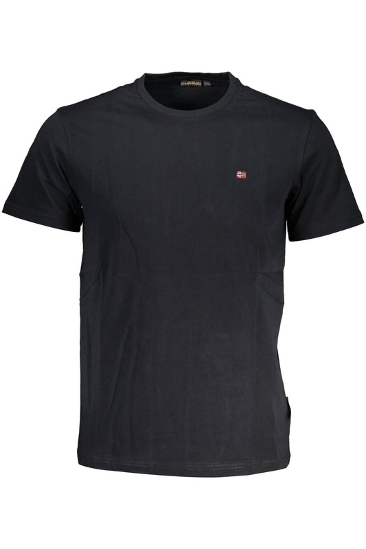 Black Cotton Men T-Shirt