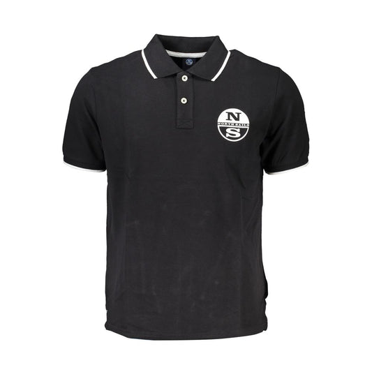 Black Cotton Polo Shirt