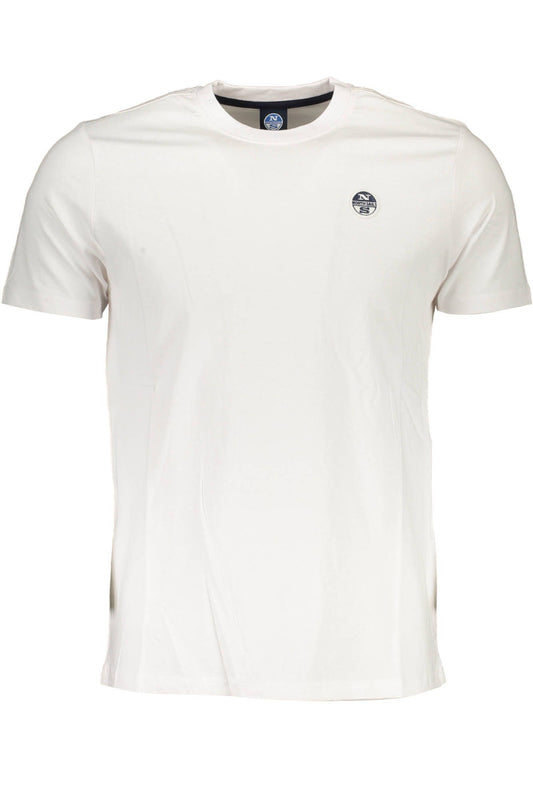 White Cotton Men T-Shirt