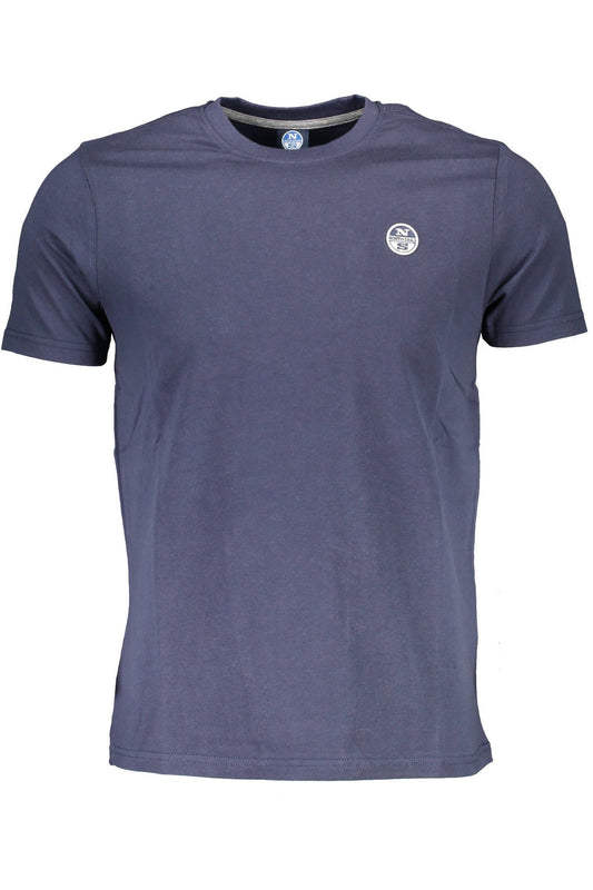 Blue Cotton Men T-Shirt