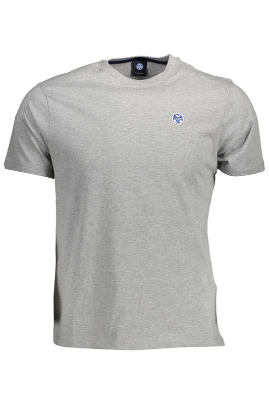 Gray Cotton Men T-Shirt