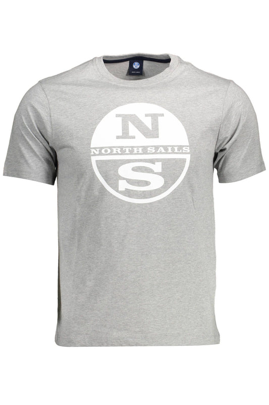 Gray Cotton Men T-Shirt