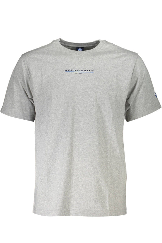 Gray Cotton Men T-Shirt