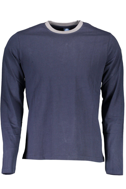 Blue Cotton Men T-Shirt