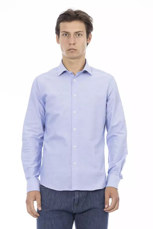 Light Blue Cotton Men Shirt