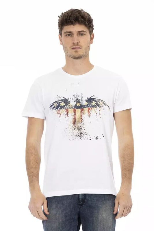 White Cotton Men T-Shirt