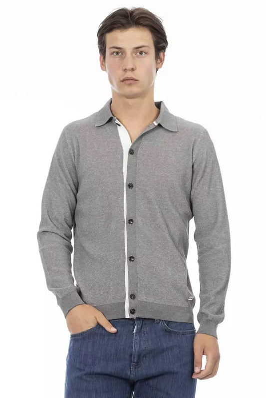 Gray Cotton Men Shirt