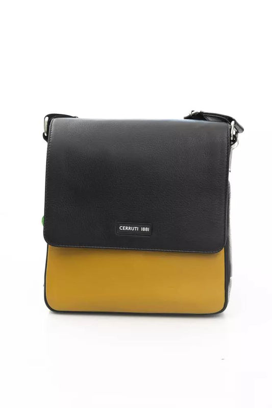 Yellow Leather Men Messenger Bag