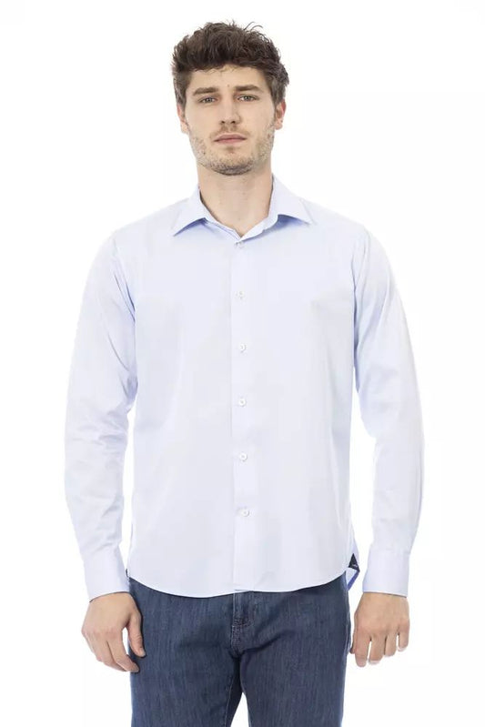 Light Blue Cotton Men Shirt