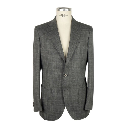 Gray Wool Men Jacket