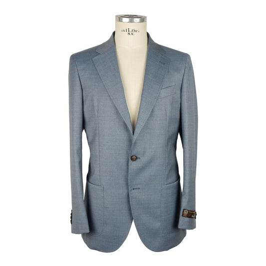 Light Blue Wool Men's Blazer