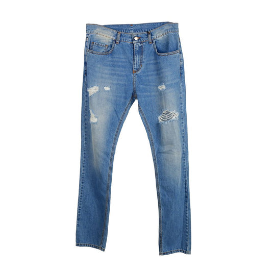 Blue Cotton Men Jeans