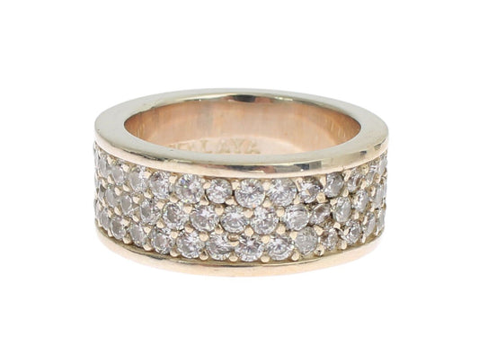 Glamorous Silver CZ Crystal Embellished Ring