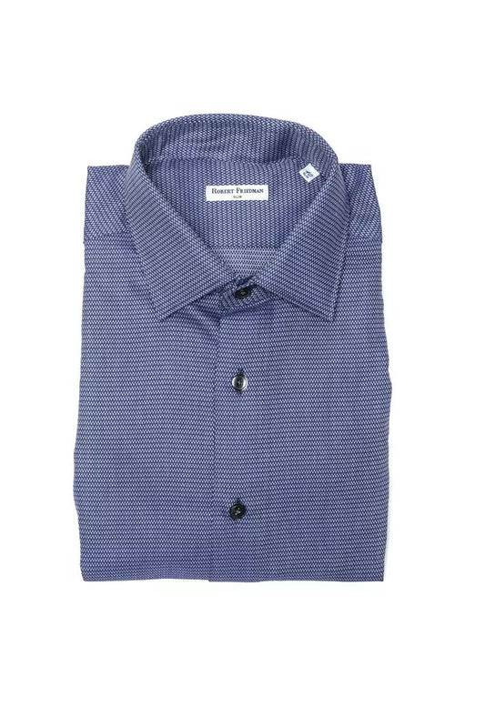 Blue Cotton Men Shirt