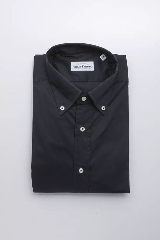 Black Cotton Men Shirt