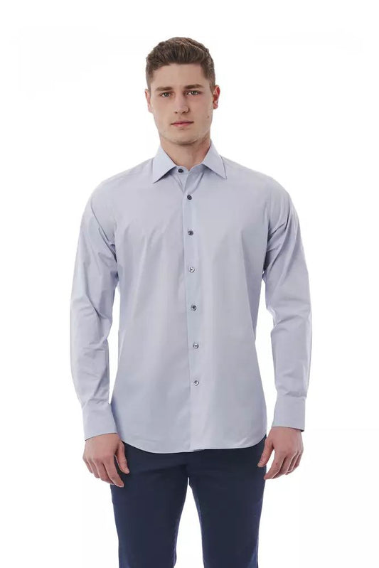 Gray Cotton Men Shirt