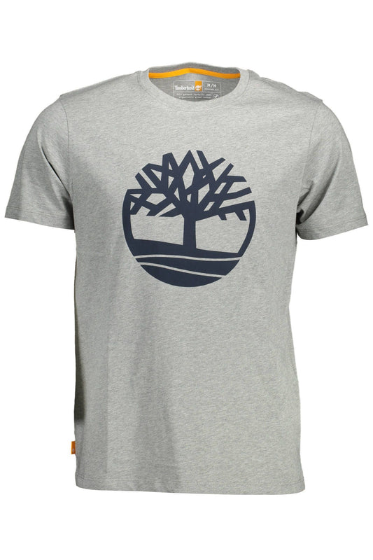 Gray Cotton Men T-Shirt