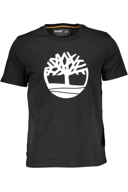 Black Cotton Men T-Shirt