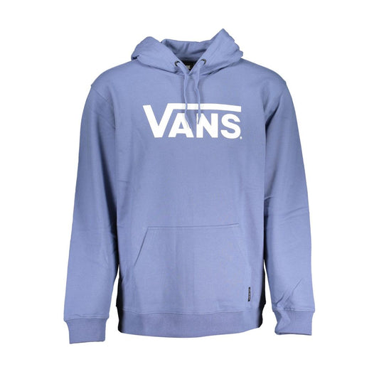 Chic Blue Hooded Fleece Sweatshirt