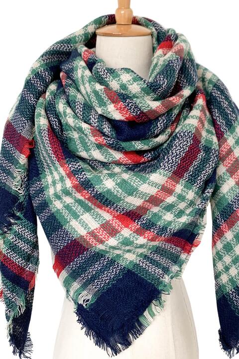 Plaid Imitation Cashmere Scarf